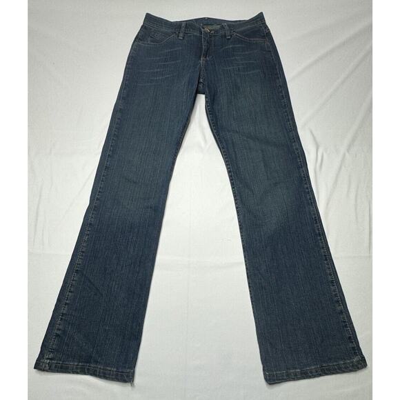 Wrangler Q-Baby Women's Straight Leg Blue Denim Jeans - Size 7/8 (31x31.5) - Picture 1 of 7